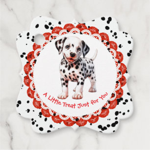 Dalmatian Print Birthday   Black and White party Favour Tags