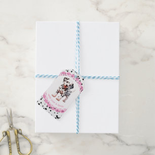 Dalmatian Print Birthday   Black and White party Gift Tags