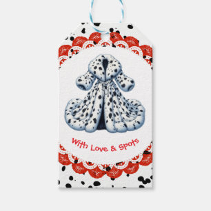 Dalmatian Print Birthday   Black and White party Gift Tags