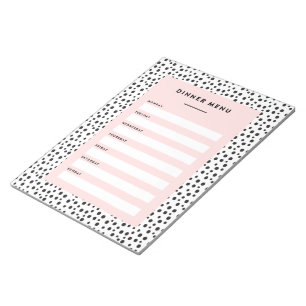 Dalmatian Print Dinner Menu Notepad