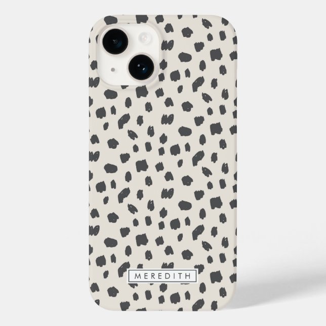 Dalmatian Print Name Case-Mate iPhone Case (Back)