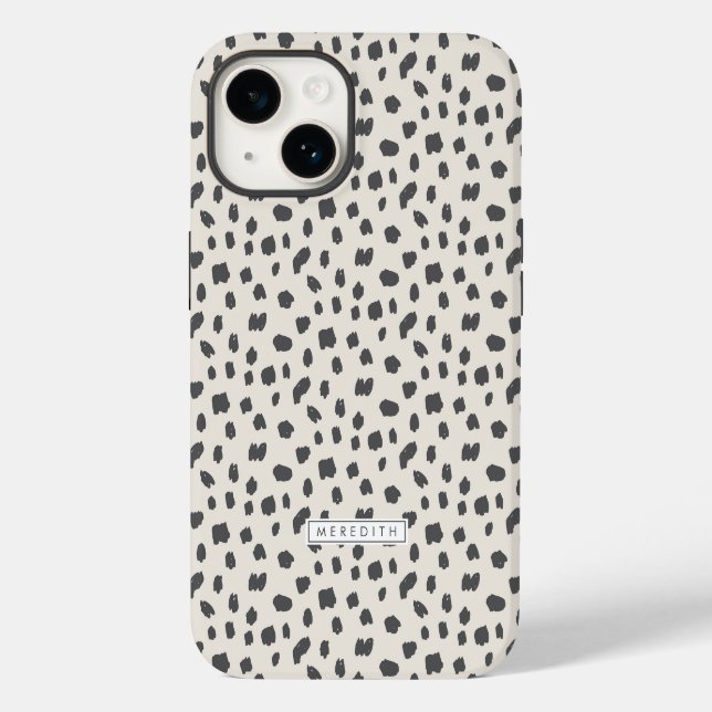 Dalmatian Print Name Case-Mate iPhone Case (Back)