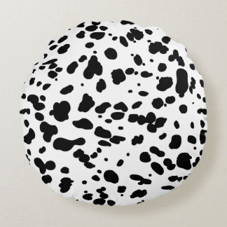 Dalmatian Print Round Cushion