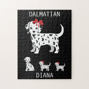 Dalmatian puppies puzzle with personalised name.
