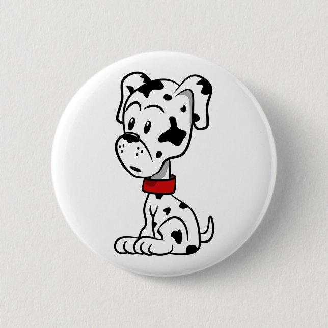 Dalmatian Puppy 6 Cm Round Badge (Front)