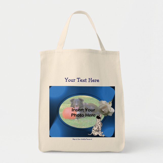 Dalmatian Puppy Add Your Photo Template Tote Bag (Front)