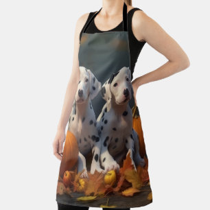 Dalmatian Puppy Autumn Delight Pumpkin Apron