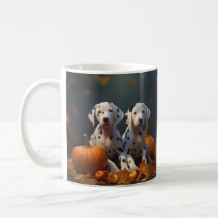 Dalmatian Puppy Autumn Delight Pumpkin  Coffee Mug