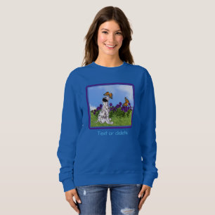 Dalmatian Puppy Butterflies Dog Art Personalised Sweatshirt