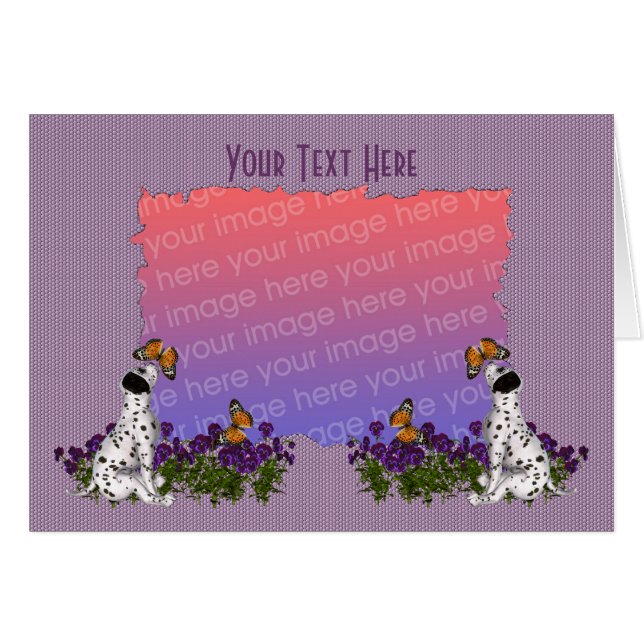 Dalmatian Puppy Butterflies Photo (Front Horizontal)