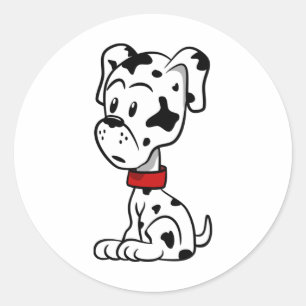 Dalmatian Puppy Classic Round Sticker