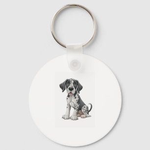 Dalmatian Puppy Dog Premium Scoop  Key Ring