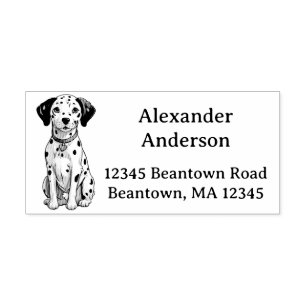 Dalmatian Puppy Personalise Rubber Stamp