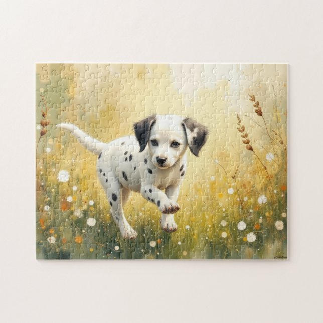 Dalmatian puppy watercolor jigsaw puzzle (Horizontal)