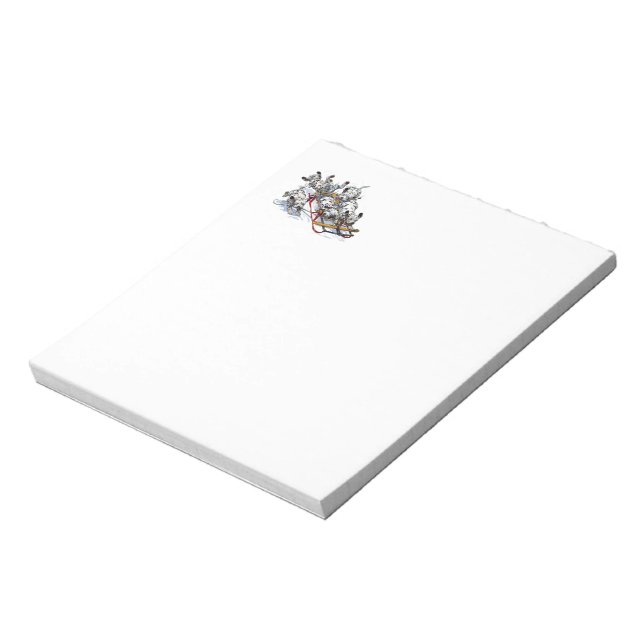 Dalmatian Pups Sledding Notepad (Rotated)