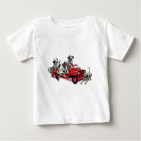 Dalmatian Pups with Fire Truck