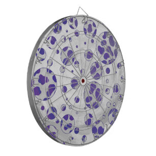 Dalmatian Purple and White Polka Dot Dartboard