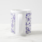 Dalmatian Purple and White Polka Dot Large Coffee Mug (Back)