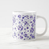 Dalmatian Purple and White Polka Dot Large Coffee Mug (Right)