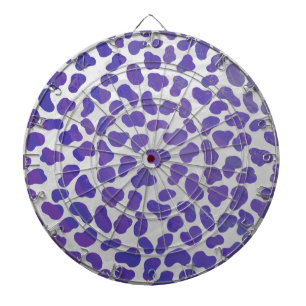 Dalmatian Purple and White Print Dartboard