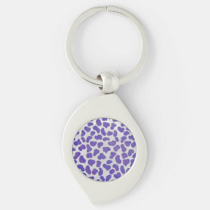 Dalmatian Purple and White Print Key Ring