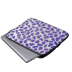 Dalmatian Purple and White Print Laptop Sleeve