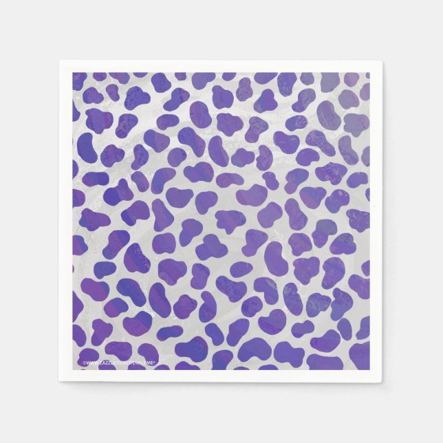 Dalmatian Purple and White Print Napkin (Front)