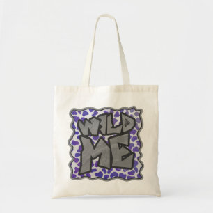 Dalmatian Purple and White Print Tote Bag