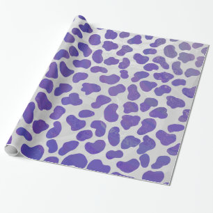 Dalmatian Purple and White Print Wrapping Paper