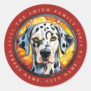 Dalmatian Round Stickers