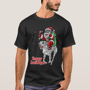 Dalmatian Santa Claus Hat Merry Christmas Dog X Ma T-Shirt