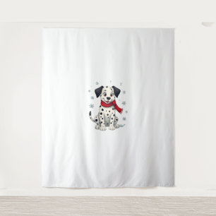 Dalmatian Snowy Fun dog Tapestry