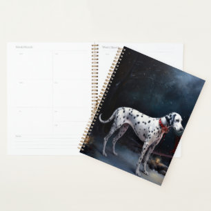 Dalmatian Snowy Sleigh Christmas Decor  Planner