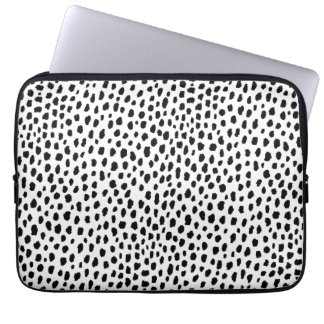 Dalmatian Spots (black/white) Laptop Sleeve