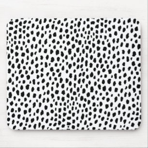 Dalmatian Spots (black/white) Mouse Mat