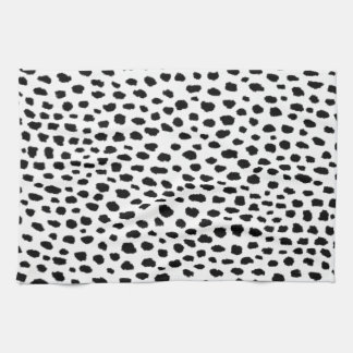 Dalmatian Spots (black/white) Tea Towel