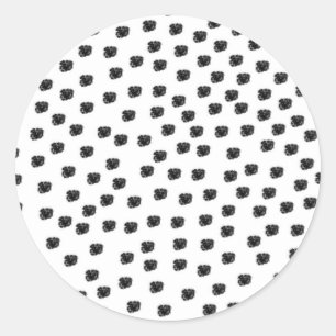 Dalmatian Spots Classic Round Sticker