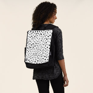 Dalmatian Spots, Dalmatian Dots, Black and White Backpack
