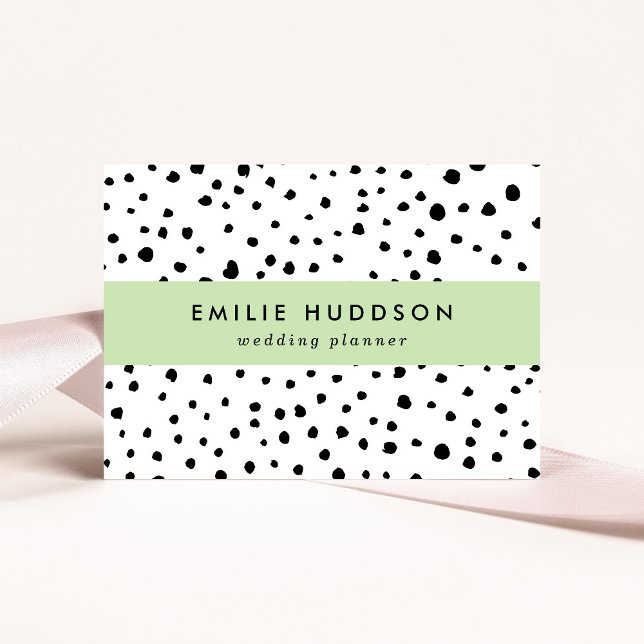 Dalmatian Spots, Dalmatian Dots, Black and White Business Card (Creator Uploaded)