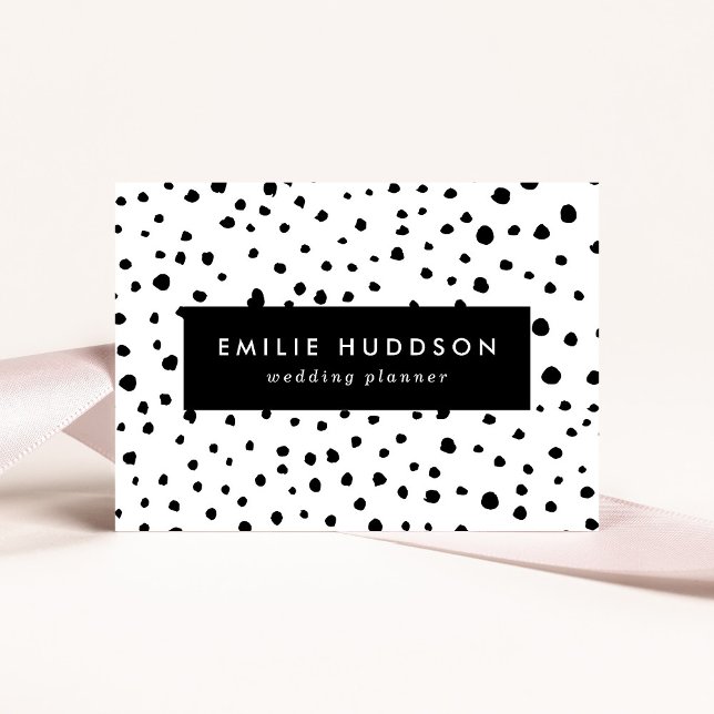 Dalmatian Spots, Dalmatian Dots, Black and White Business Card (Creator Uploaded)