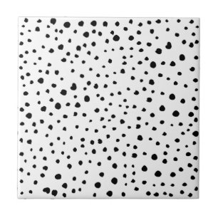 Dalmatian Spots, Dalmatian Dots, Black and White Tile