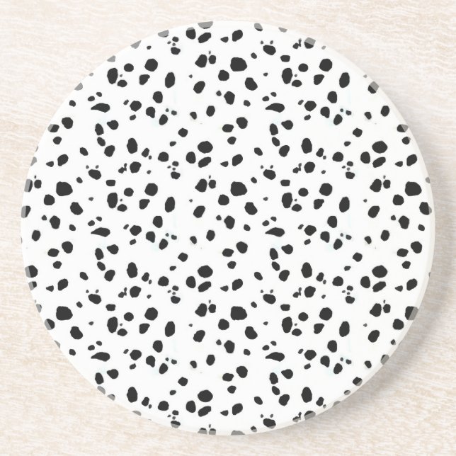 Dalmatian Spots, Dalmatian Print, Dalmatian Fur Coaster (Front)