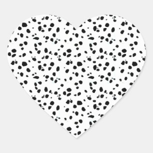 Dalmatian Spots, Dalmatian Print, Dalmatian Fur Heart Sticker