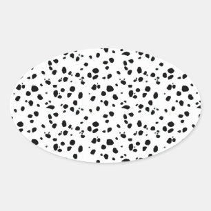 Dalmatian Spots, Dalmatian Print, Dalmatian Fur Oval Sticker