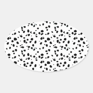 Dalmatian Spots, Dalmatian Print, Dalmatian Fur Oval Sticker