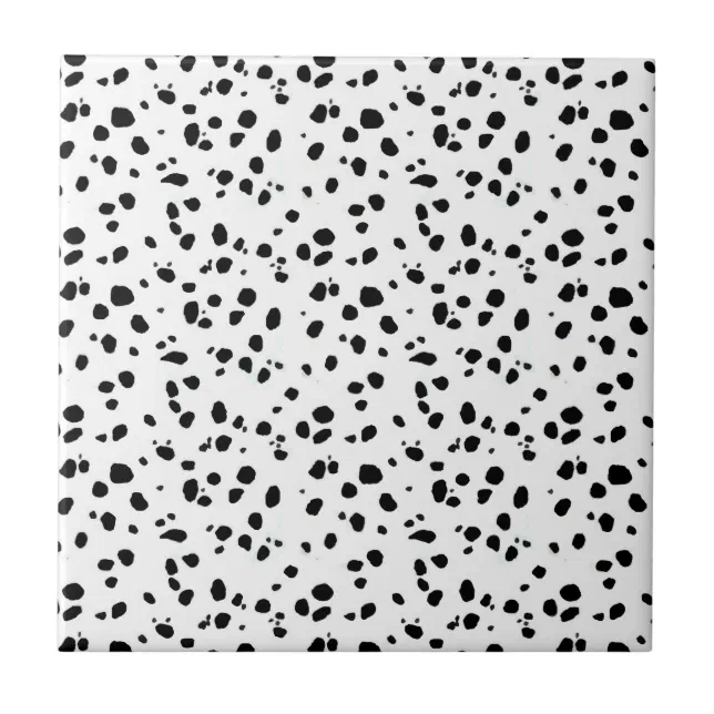 Dalmatian Spots, Dalmatian Print, Dalmatian Fur Tile Zazzle