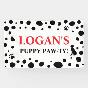 Dalmatian Spots Dog Happy Birthday Banner