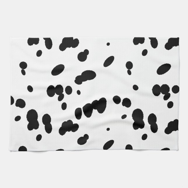 Dalmatian Spots Fun Dog Lover Tea Towel (Horizontal)