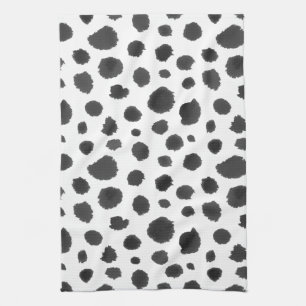 Dalmatian Spots Pattern Tea Towel