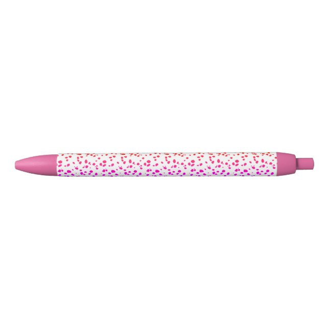 Dalmatian Spots Print Pattern Pink Blue Ink Pen (Front)